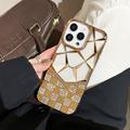 iPhone 16 Pro Max Strassi geometrinen timanttikuvioinen kotelo - kultainen