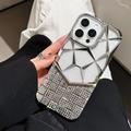 iPhone 16 Pro Max Strassi geometrinen timantti kuvio kotelo - hopea