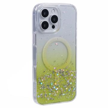 iPhone 16 Pro Max Sparkle Glow MagSafe kotelo - keltainen