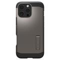 iPhone 16 Pro Max Spigen Tough Armor Mag Suojakuori - Asemetallin Harmaa