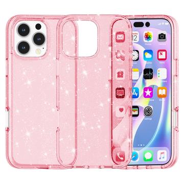 iPhone 16 Pro Max Stylish Glitter Series Hybridikotelo - Pinkki