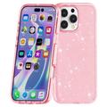 iPhone 16 Pro Max Stylish Glitter Series Hybridikotelo - Pinkki