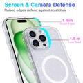 iPhone 16 Pro Max Wave-Edge Laser Glitter MagSafe kotelo - Kirkas