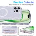 iPhone 16 Pro Max Wave-Edge Laser Glitter MagSafe kotelo - Kirkas