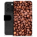 iPhone 16 Pro Premium Lompakkokotelo - Kahvipavut