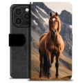 iPhone 16 Pro Premium Lompakkokotelo - Hevonen