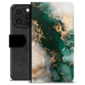 iPhone 16 Pro Premium Lompakkokotelo - Jade Marmori