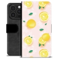 iPhone 16 Pro Premium Lompakkokotelo - Sitruunakuvioinen