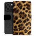 iPhone 16 Pro Premium Lompakkokotelo - Leopardi