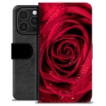 iPhone 16 Pro Premium Lompakkokotelo - Ruusu