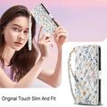 iPhone 16 Pro Rombinen kukkakuvioinen lompakkokotelo - värikkäät kukat
