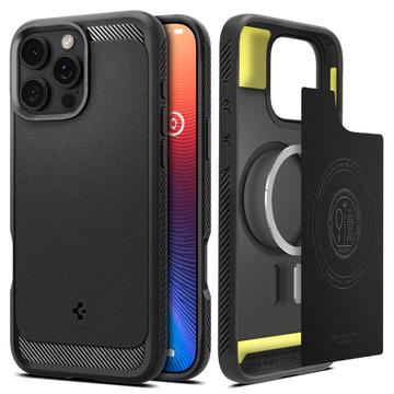 iPhone 16 Pro Spigen Rugged Armor Mag TPU-Kotelo - Musta
