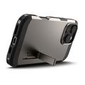 iPhone 16 Pro Spigen Tough Armor Mag Suojakuori - Asemetallin Harmaa