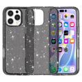 iPhone 16 Pro Stylish Glitter Series Hybridikotelo - Musta