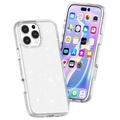 iPhone 16 Pro Stylish Glitter Series Hybridikotelo - Valkoinen