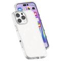 iPhone 16 Pro Stylish Glitter Series Hybridikotelo - Valkoinen