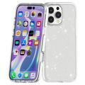 iPhone 16 Pro Stylish Glitter Series Hybridikotelo - Valkoinen