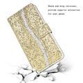 iPhone 16 Pro Tyylikäs Glitter lompakkokotelo - kultainen
