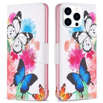 iPhone 16 Pro Wonder Series Lompakkokotelo - Perhoset