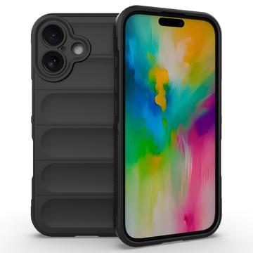 iPhone 16 Rugged TPU Suojakuori - Musta