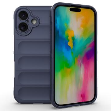 iPhone 16 Rugged TPU Suojakuori - Tummansininen