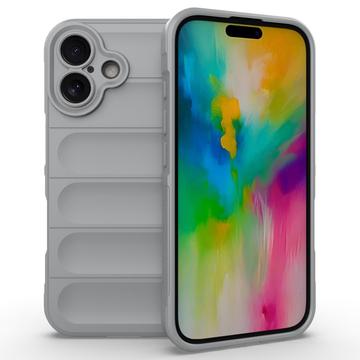 iPhone 16 Rugged TPU Suojakuori - Vaaleanharmaa