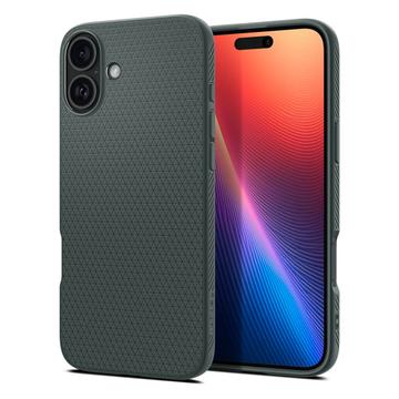 iPhone 16 Spigen Liquid Air TPU Suojakuori - Tummanvihreä