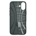 iPhone 16 Spigen Liquid Air TPU Suojakuori - Tummanvihreä