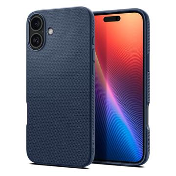 iPhone 16 Spigen Liquid Air TPU Suojakuori - Tummansininen
