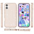 iPhone 16 Stylish Glitter Series Hybridikotelo - Kulta
