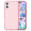 iPhone 16 Stylish Glitter Series Hybridikotelo - Pinkki