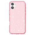 iPhone 16 Stylish Glitter Series Hybridikotelo - Pinkki