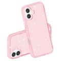 iPhone 16 Stylish Glitter Series Hybridikotelo - Pinkki