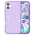 iPhone 16 Stylish Glitter Series Hybridikotelo - Violetti