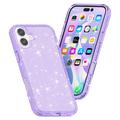 iPhone 16 Stylish Glitter Series Hybridikotelo - Violetti