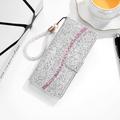 iPhone 16 Tyylikäs Glitter lompakkokotelo - hopea