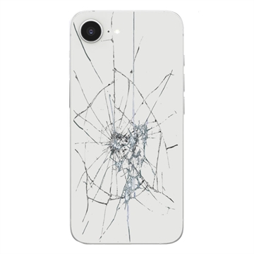 iPhone 16e:n Takakannen Korjaus - Vain lasi - Valkoinen