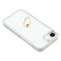 iPhone 16e CrystalGlow Hybridikotelo sormuksen pidikkeellä - Valkoinen