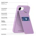 iPhone 16e Dux Ducis Rafi II Magneettinen kotelo, jossa on potkukiinnike ja korttipaikat - violetti
