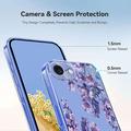 iPhone 16e Kukkakuvioinen TPU-kotelo - Wisteria