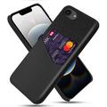 iPhone 16e KSQ Suojakuori Korttipidikkeellä - Musta