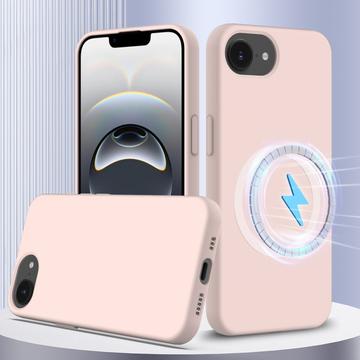 iPhone 16e Nestemäinen Silikoni Suojakuori - MagSafe-yhteensopiva - Pinkki