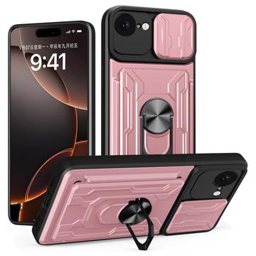 iPhone 16e Pyörivä Rengashybridikotelo Kamerasuojalla - Ruusukulta