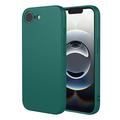 iPhone 16e Iskunkestävä silikonikotelo - mustanvihreä