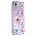 iPhone 16e kevät galvanoitu IMD hybridi tapauksessa kameran suojus - violetti kukkia
