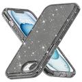 iPhone 16e Stylish Glitter Series Hybridikotelo - Musta