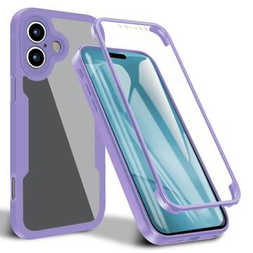 iPhone 17 360 Suojaussarja Kotelo - Violetti / Selkeä