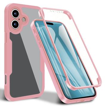iPhone 17 360 Suojaussarja Kotelo - Pinkki / Selkeä