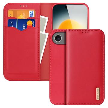 iPhone 17 Air Dux Ducis Hivo Lompakkomallinen Nahkakotelo - Punainen