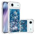 iPhone Air Glitter Quicksand TPU-kotelo - Siniset sydämet